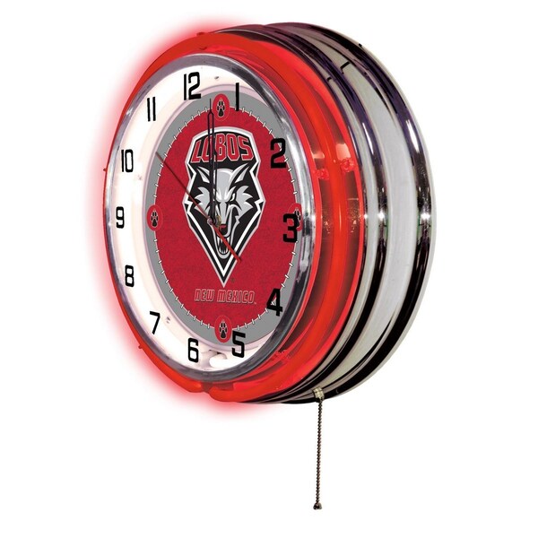 Holland Bar Stool Co University of New Mexico Double Neon 19" Clock - CLK19NEWMEX