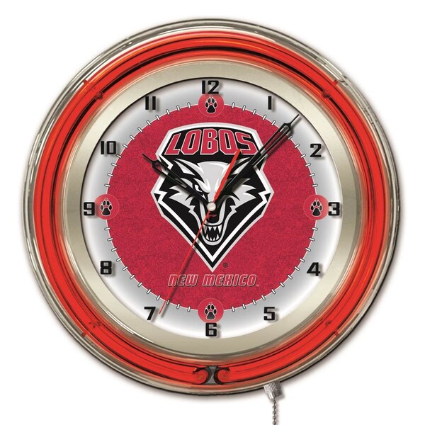 Holland Bar Stool Co University of New Mexico Double Neon 19" Clock - CLK19NEWMEX