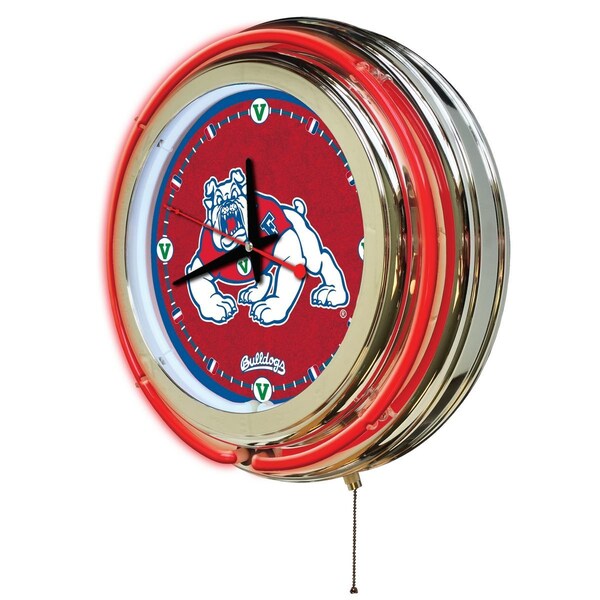 Holland Bar Stool Co Fresno State University Double Neon 15" Clock - CLK15FRESST