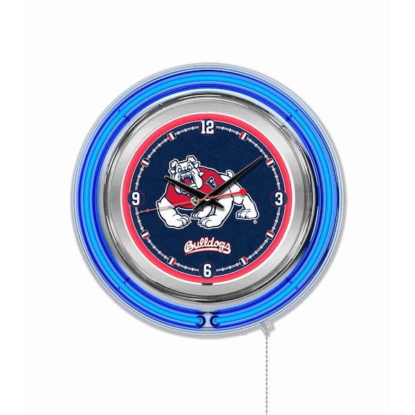 Holland Bar Stool Co Fresno State University Double Neon 15" Clock - CLK15FRESST