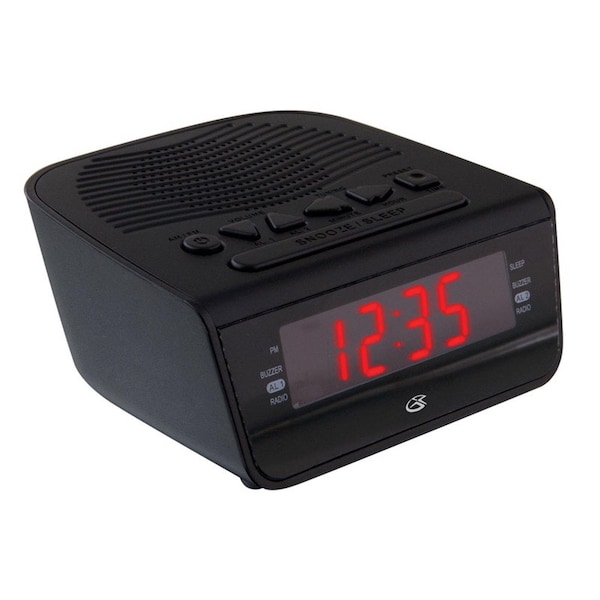 Gpx GPX 5.12 in. Black AM/FM Clock Radio Digital Plug-In - C224B