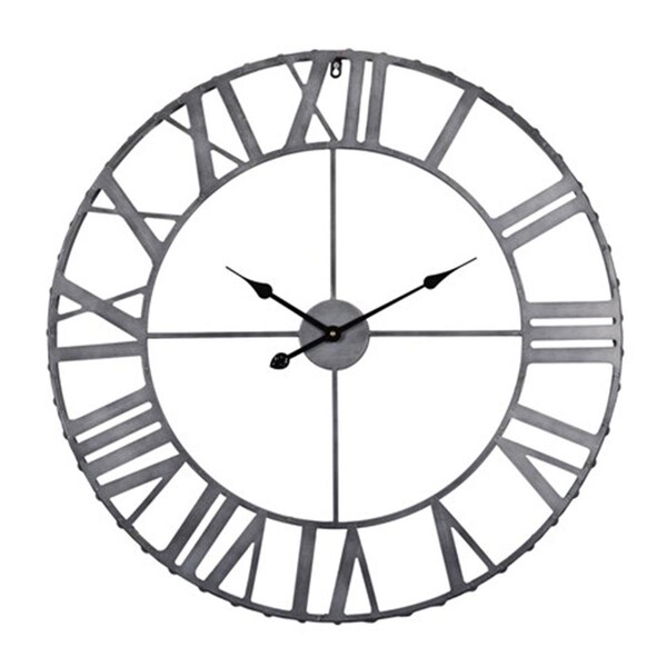 Gardner Bender Rivet Edge Roman Industrial Wall Clock  Pewter  32 in. - BI2502133