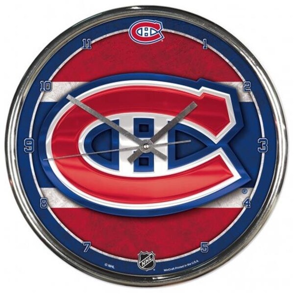 Wincraft Montreal Canadiens Round Chrome Wall Clock - 1094327826