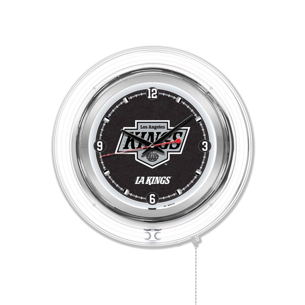 Holland Bar Stool Co Los Angeles Kings Double Neon 15" Clock, NHL - CLK15LAKING
