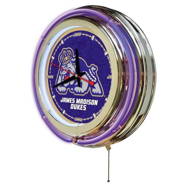 Holland Bar Stool Co James Madison University Double Neon 15" Clock - CLK15JMSMAD