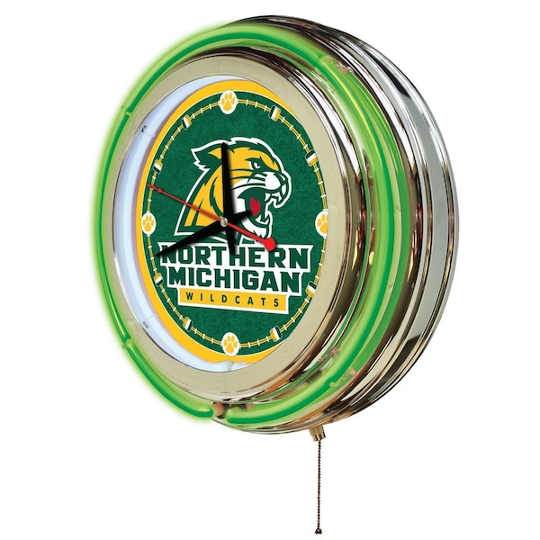 Holland Bar Stool Co Northern Michigan University Double Neon 15" Clock - CLK15NORMIC