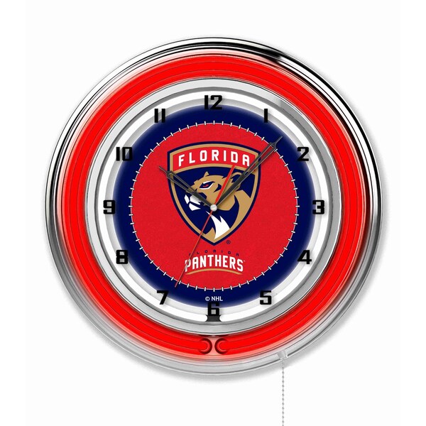 Holland Bar Stool Co Florida Panthers Double Neon 19" Clock, NHL - CLK19FLAPAN