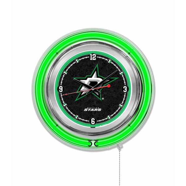 Holland Bar Stool Co Dallas Stars Double Neon 15" Clock, NHL - CLK15DALSTA