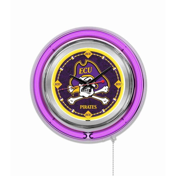 Holland Bar Stool Co East Carolina University Double Neon 15" Clock - CLK15ECAROL