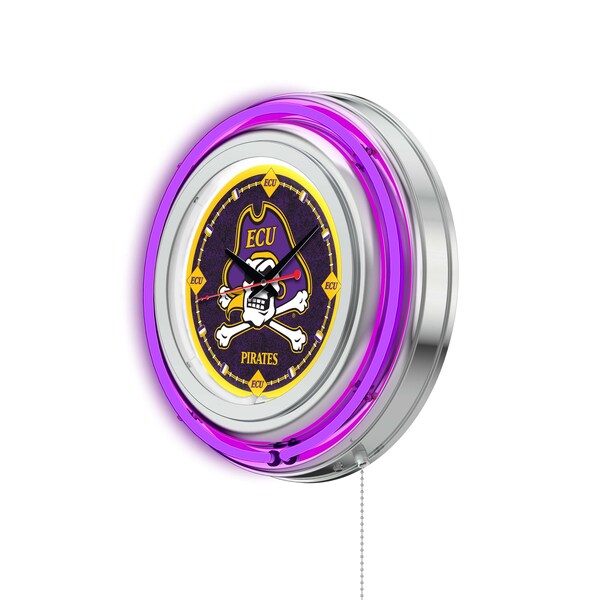 Holland Bar Stool Co East Carolina University Double Neon 15" Clock - CLK15ECAROL