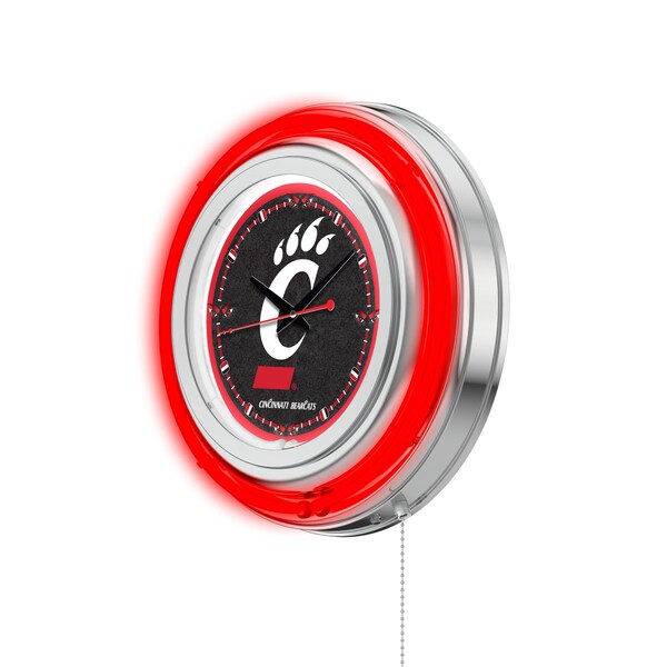 Holland Bar Stool Co University of Cincinnati Double Neon 15" Clock - CLK15CINCIN
