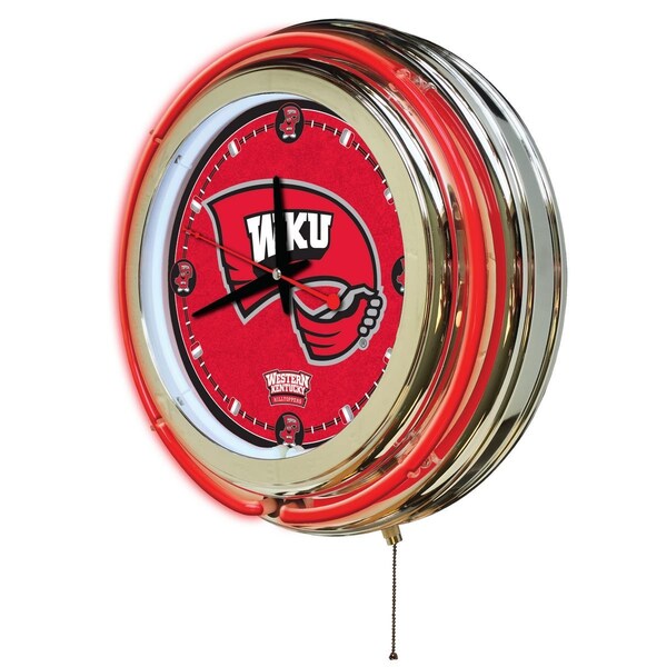 Holland Bar Stool Co Western Kentucky University Double Neon 15" Clock - CLK15WESTKY