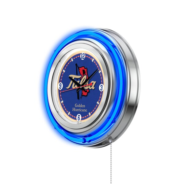 Holland Bar Stool Co University of Tulsa Double Neon 15" Clock - CLK15TULSAU