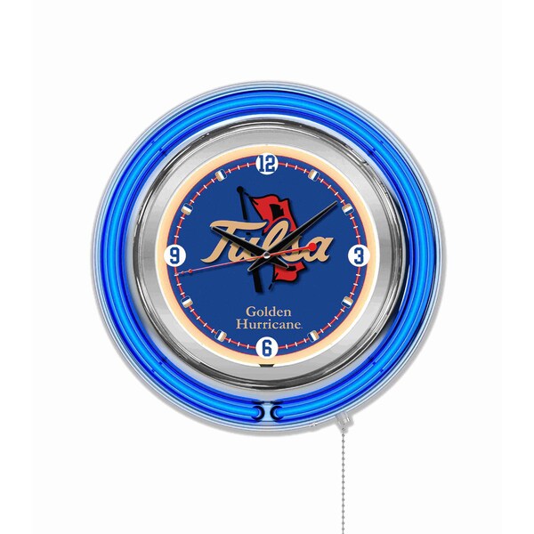 Holland Bar Stool Co University of Tulsa Double Neon 15" Clock - CLK15TULSAU