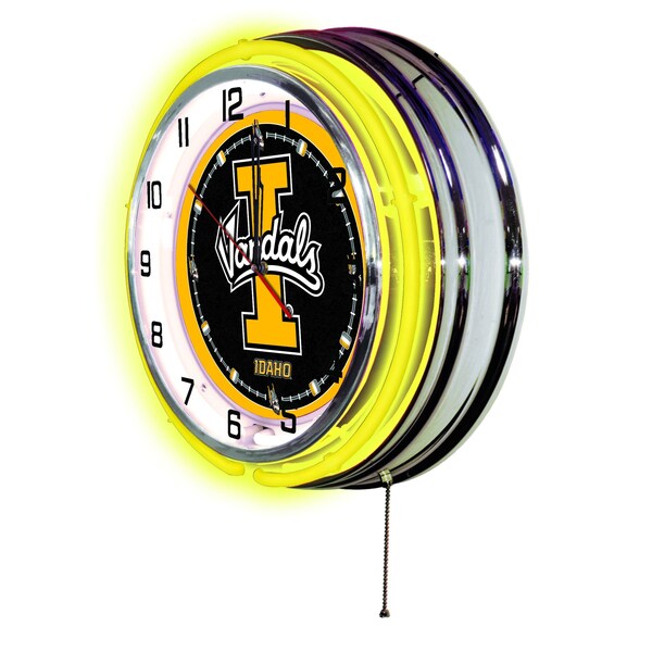 Holland Bar Stool Co University of Idaho Double Neon 19" Clock - CLK19IDAHOU