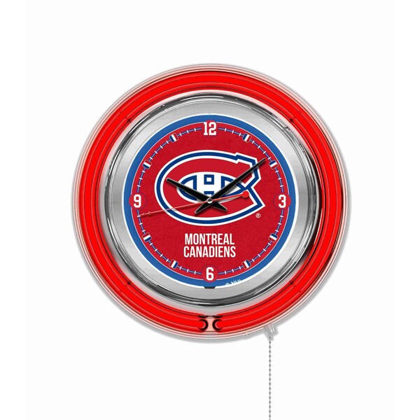 Holland Bar Stool Co Montreal Canadiens Double Neon 15" Clock, NHL - CLK15MONCAN
