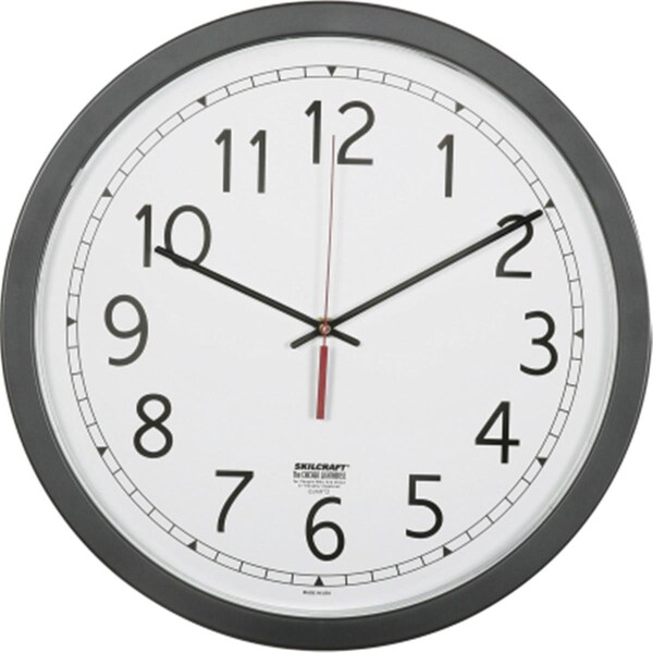 Downbeat 664501 16.5 in. Quartz Wall Clock - White Face  Black - DO3746274