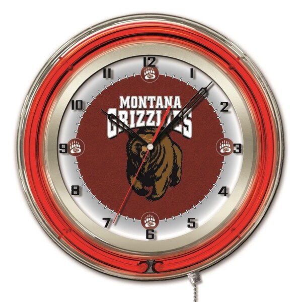 Holland Bar Stool Co University of Montana Double Neon 19" Clock - CLK19MONTUN