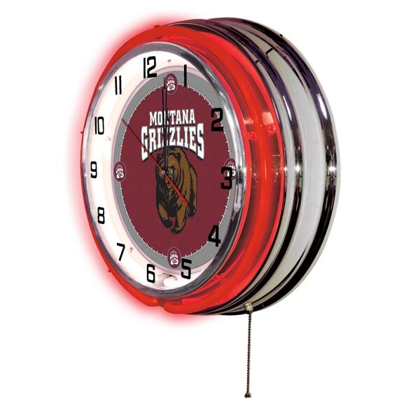 Holland Bar Stool Co University of Montana Double Neon 19" Clock - CLK19MONTUN