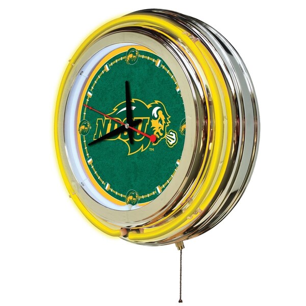 Holland Bar Stool Co North Dakota State University Double Neon 15" Clock - CLK15NDAKST