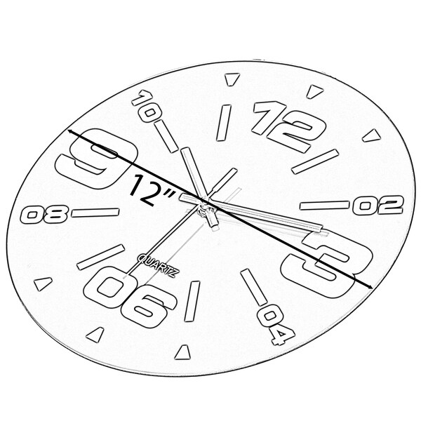 Clockswise Pack of 2 12 inch Black Decorative Unique Modern Round Glass Analog Wall Clock, Perfect for - QI004148N.2