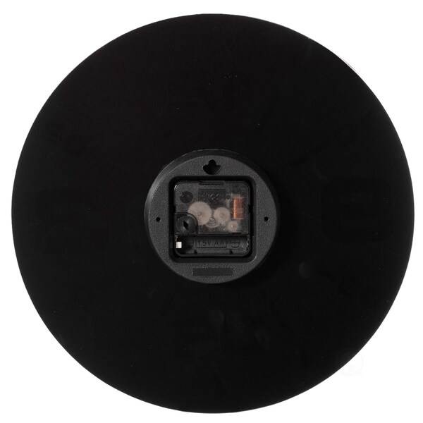 Clockswise Pack of 2 12 inch Black Decorative Unique Modern Round Glass Analog Wall Clock, Perfect for - QI004148N.2