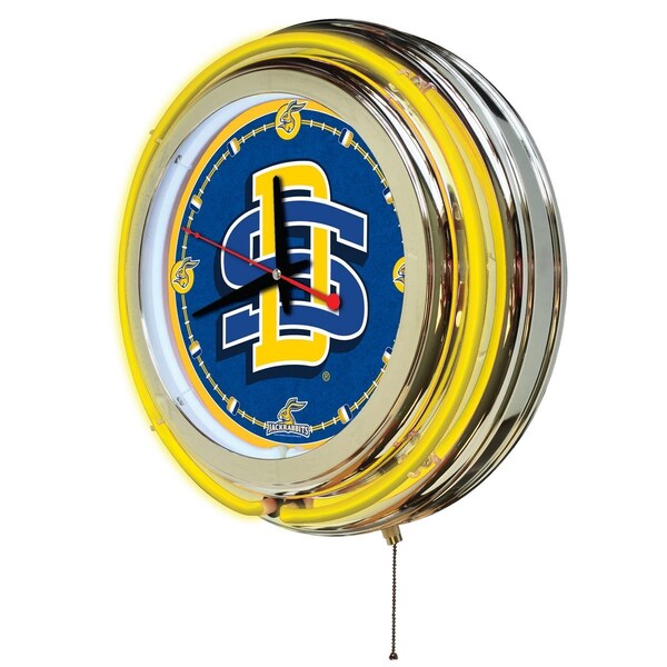 Holland Bar Stool Co South Dakota State University Double Neon 15" Clock - CLK15SDAKST