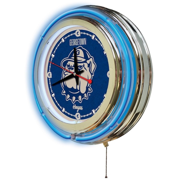 Holland Bar Stool Co Georgetown University Double Neon 15" Clock - CLK15GRGTWN