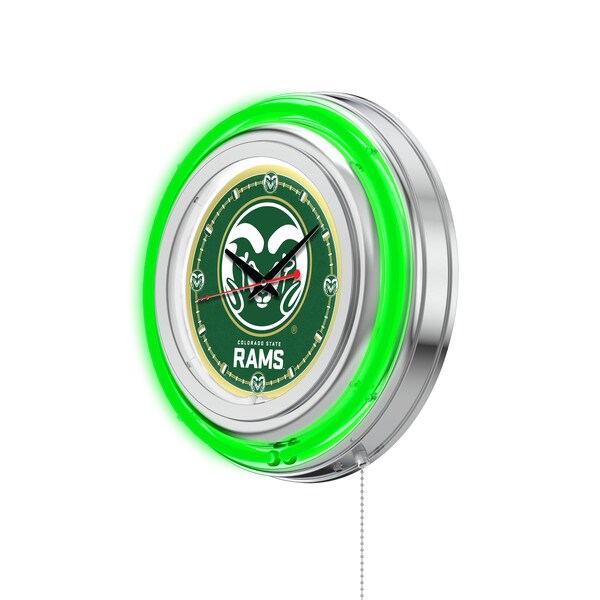 Holland Bar Stool Co Colorado State University Double Neon 15" Clock - CLK15COLOST