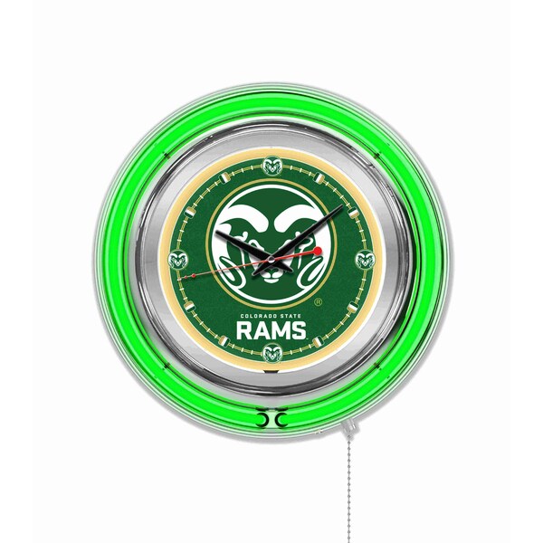 Holland Bar Stool Co Colorado State University Double Neon 15" Clock - CLK15COLOST