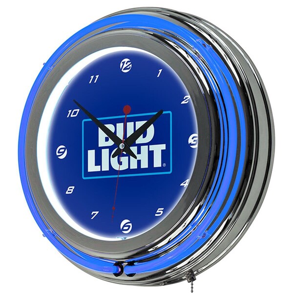 Trademark Global 14 in. Bud Light Neon Wall Clock - AB1400-BL-16