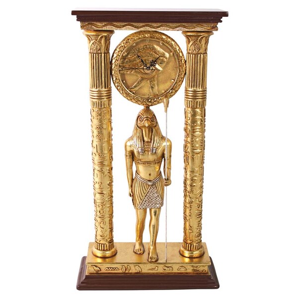 Design Toscano Temple of Amun: Royal Egyptian Clock Statue - NE25462