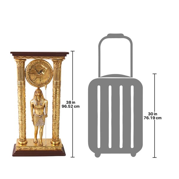 Design Toscano Temple of Amun: Royal Egyptian Clock Statue - NE25462