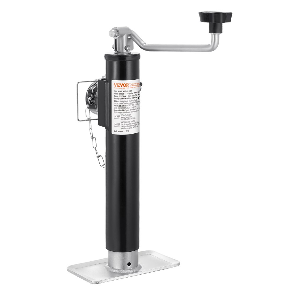Trailer Jack Weld-on Pipe Mount Swivel Trailer Jack 2000 lbs 10" Travel - GJSTCQJDSYKCJ0TGPV0