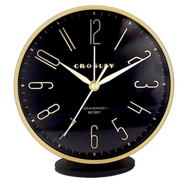 Ponta Clocks 5 in. Analog Battery Operated Alarm Clock, Black - PO3310219