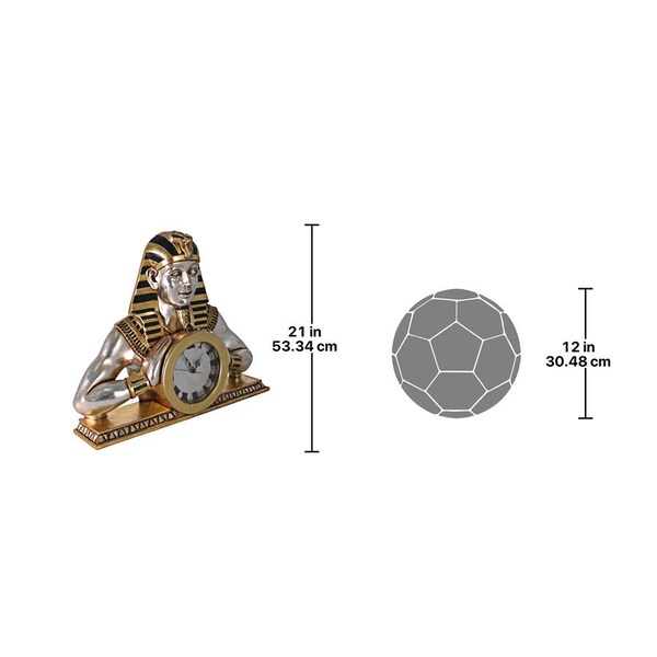 Design Toscano Temple of Heliopolis: Egyptian Mantel Clock Statue - NE25362