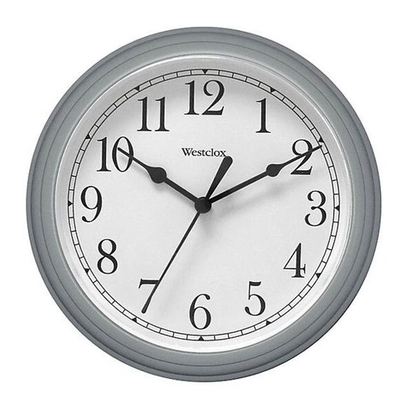 Westclox WESTCLOX 46984 with WC SIMPLI 8 in. ROUND SILVER - 46984