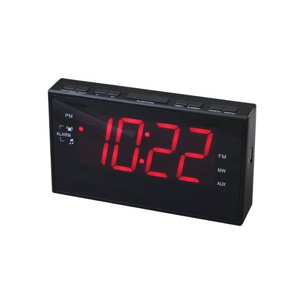 Amtex Single Day Alarm Clock, Radio Usb Chargi - 3940070