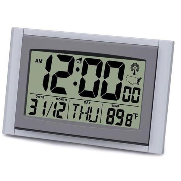 Sonnet Sonnet Industries T-4685 Atomic Clock with 2 in. Numbers and Temperature - T-4685