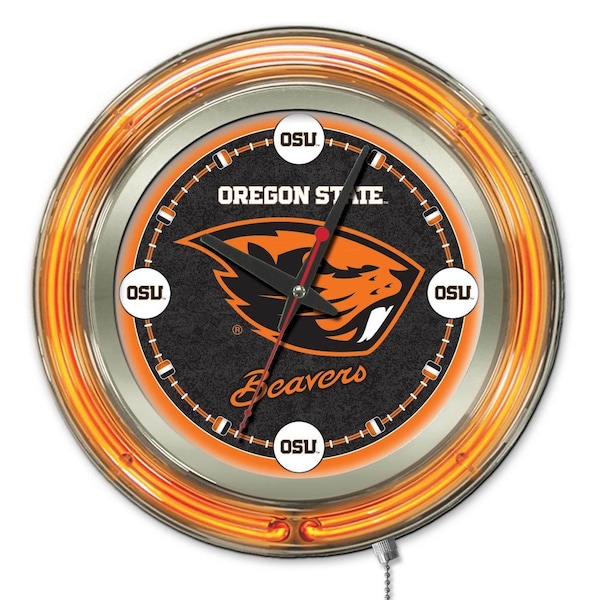Holland Bar Stool Co Oregon State University Double Neon 15" Clock - CLK15OREGST