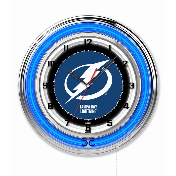 Holland Bar Stool Co Tampa Bay Lightning Double Neon 19" Clock, NHL - CLK19TBLGHT