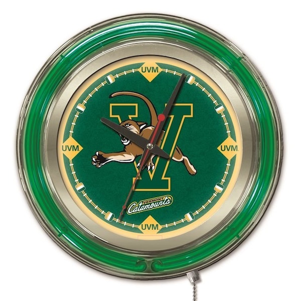 Holland Bar Stool Co University of Vermont Double Neon 15" Clock - CLK15VERMNT