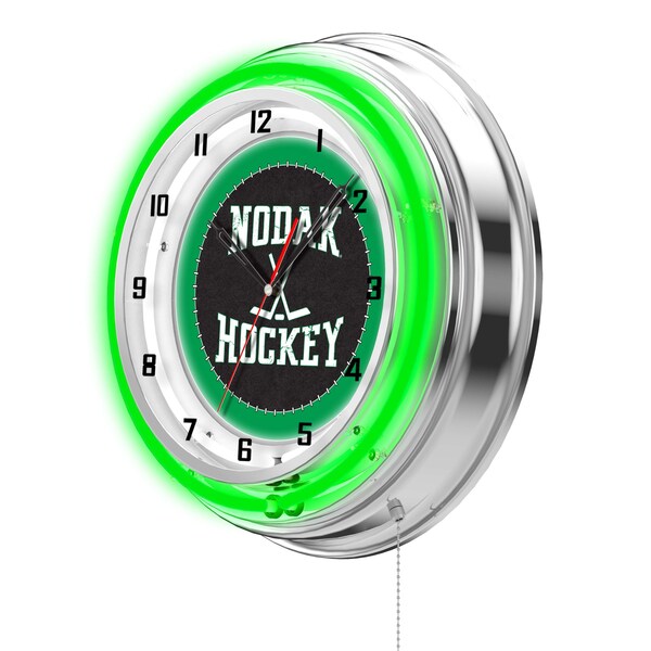 Holland Bar Stool Co University of North Dakota Double Neon 19" Clock (Hockey) - CLK19NORDAKHKY