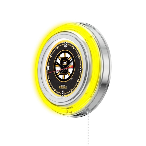 Holland Bar Stool Co Boston Bruins Double Neon 15" Clock, NHL - CLK15BOSBRU