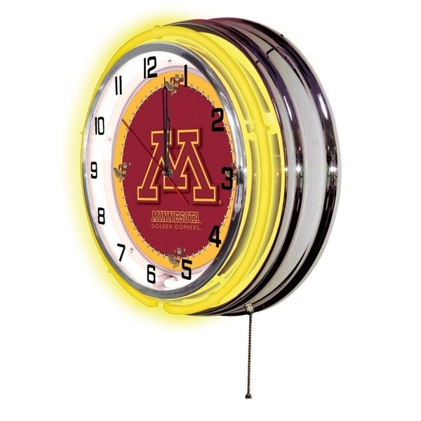 Holland Bar Stool Co University of Minnesota Double Neon 19" Clock - CLK19MINNUN