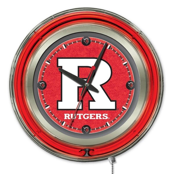 Holland Bar Stool Co Rutgers Double Neon 15" Clock - CLK15RUTGER