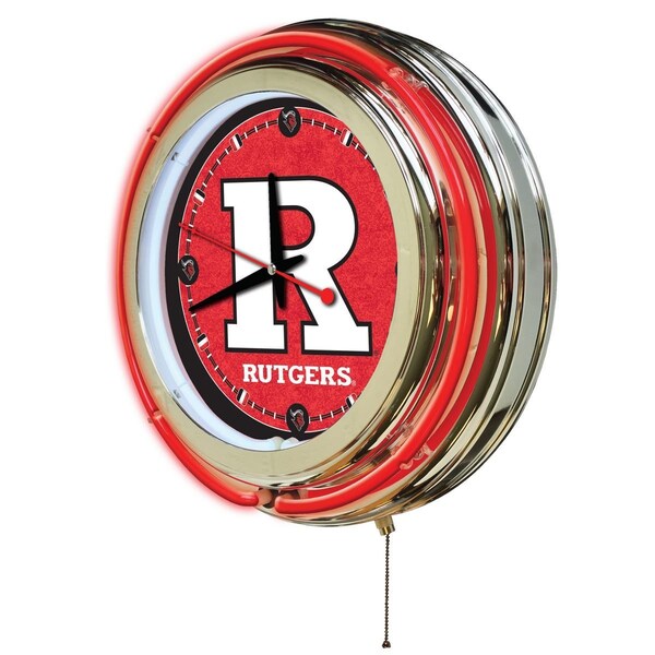 Holland Bar Stool Co Rutgers Double Neon 15" Clock - CLK15RUTGER