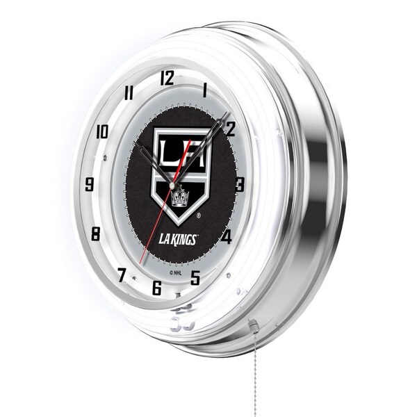Holland Bar Stool Co Los Angeles Kings Double Neon 19" Clock, NHL - CLK19LAKING