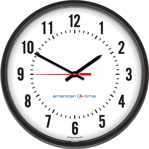 American Time Clock, Black Case, 2" D x 13-1/4" W, 24V - U55BABA532G