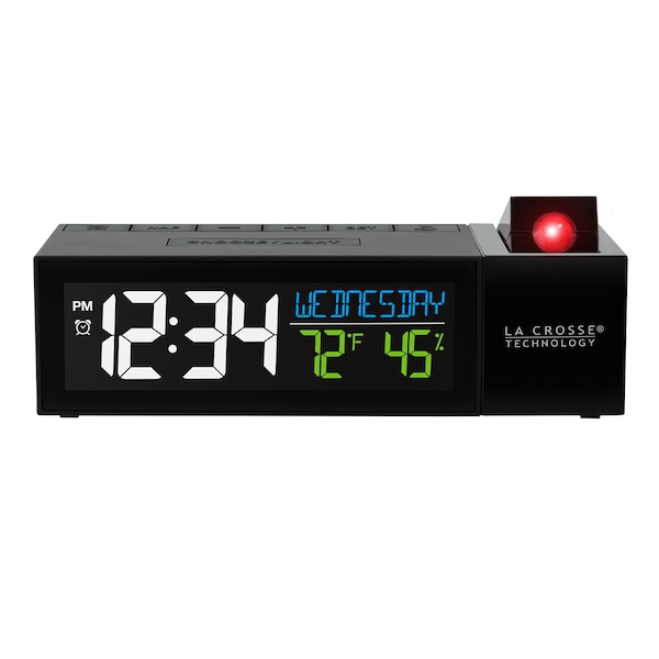 La Crosse Technology Pop-Up Bar Projectn Alarm Clock, USB Port - 616-1950-INT